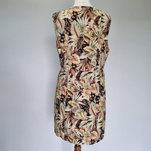 Dangerfield Neutral Multicolour Floral Paisley Sheath Dress Size 14 - Picture 5 of 7